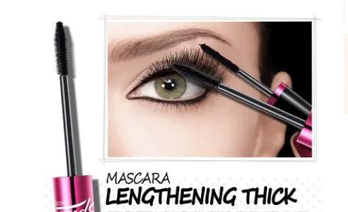 Silk Grafted Fiber Mascara Set Double Tube Waterproof Thickening Lengthening Smudge Proof No Clump Long Lasting Makeup by null