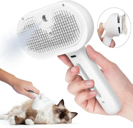 Pet Hair Comb Spray Dematting Brush For Dogs And Cats Water Mist Humidifier Grooming Tool Plastic by null