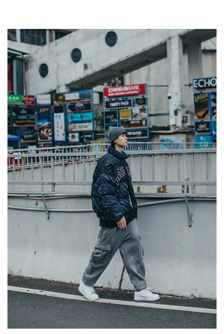 Men's National Tide Padded Jacket Winter Thickened Baseball Jacket by Zeny Home & Beauty