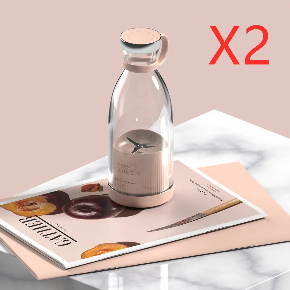 350ML Electric Juicer Blender Mixer USB Rechargeable Machine Household Portable Blender Maker Cup Kitchen Tool Kit by null