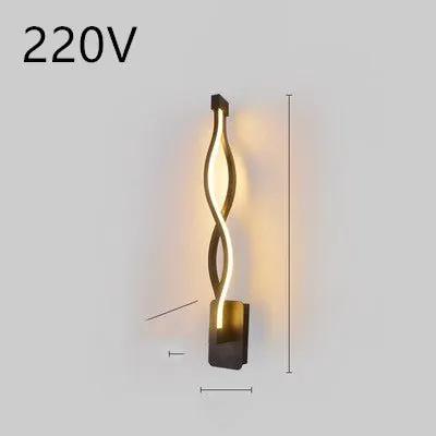 Nordic LED Wall Lamp for Bedroom and Bedside Minimalist Design Modern Energy Efficient Lighting Fixture by null