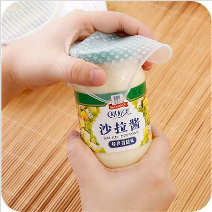 Reusable Silicone Stretch Wrap And Bowl Cover Set Microwave Safe Fridge Seal Anti Slip Tea Pad Food Grade by null