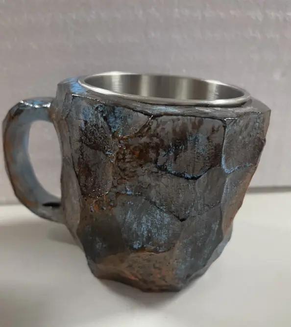 400ml Resin Mineral Crystal Coffee Mugs With Handles Elegant Fake Mineral Crystal Cup For Workplace Home Decor Christmas Gift Kitchen Gadgets by Zeny Home & Beauty