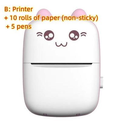 Mini Printer Portable Mini Bluetooth WiFi New Wrong Printer Mobile Phone Photo Title Note Hot Print Pocket Student Error Label Printer by Zeny Home & Beauty
