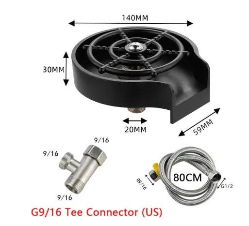 Bar Counter Cup Washer Sink High-pressure Spray Automatic Faucet Coffee Pitcher Wash Cup Tool Kitchen by null