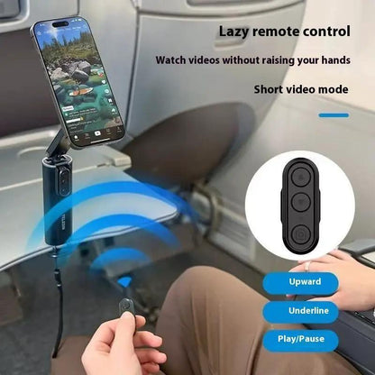 Air Travel Magnetic Phone Holder With Dual Clamp And Magnetic Mount For Hands Free Use by null