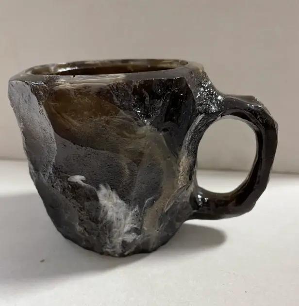 400ml Resin Mineral Crystal Coffee Mugs With Handles Elegant Fake Mineral Crystal Cup For Workplace Home Decor Christmas Gift Kitchen Gadgets by Zeny Home & Beauty