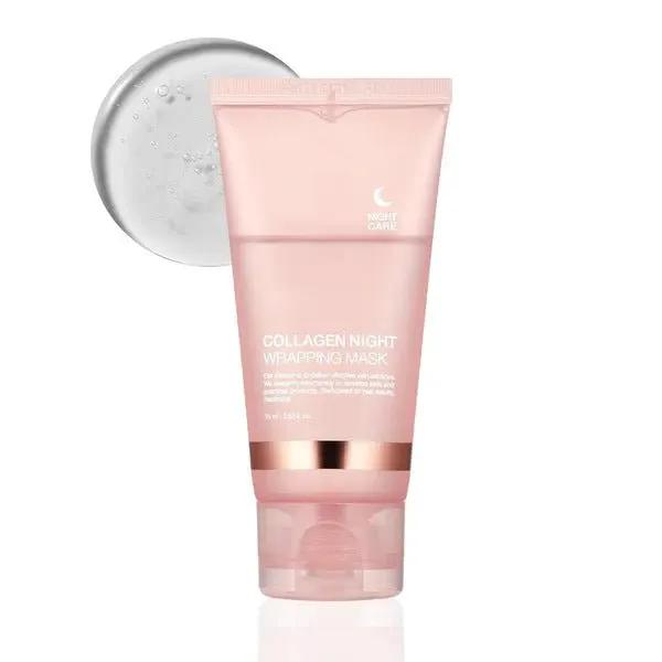 Collagen Night Face Mask With Natural Ingredients For Firming Hydration And Anti Wrinkle Skin Care by null