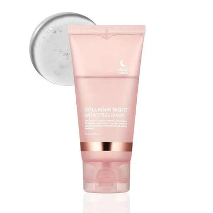 Collagen Night Face Mask With Natural Ingredients For Firming Hydration And Anti Wrinkle Skin Care by null