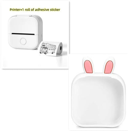 Portable Mini Thermal Label Printer Home Photo Printer Student Wrong Question Printer Bluetooth-compatible Mini Label Printer Price Tag by null