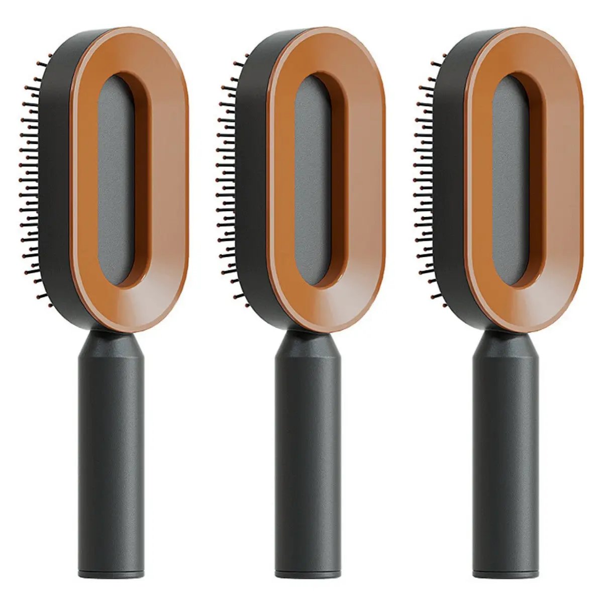 Self Cleaning Hair Brush For Women One-key Cleaning Hair Loss Airbag Massage Scalp Comb Anti-Static Hairbrush by null