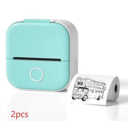 Portable Mini Thermal Label Printer Home Photo Printer Student Wrong Question Printer Bluetooth-compatible Mini Label Printer Price Tag by null