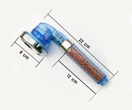 Pressurized Negative Ion Shower Head With Three Mode Water Outlet And Massage Spray by null