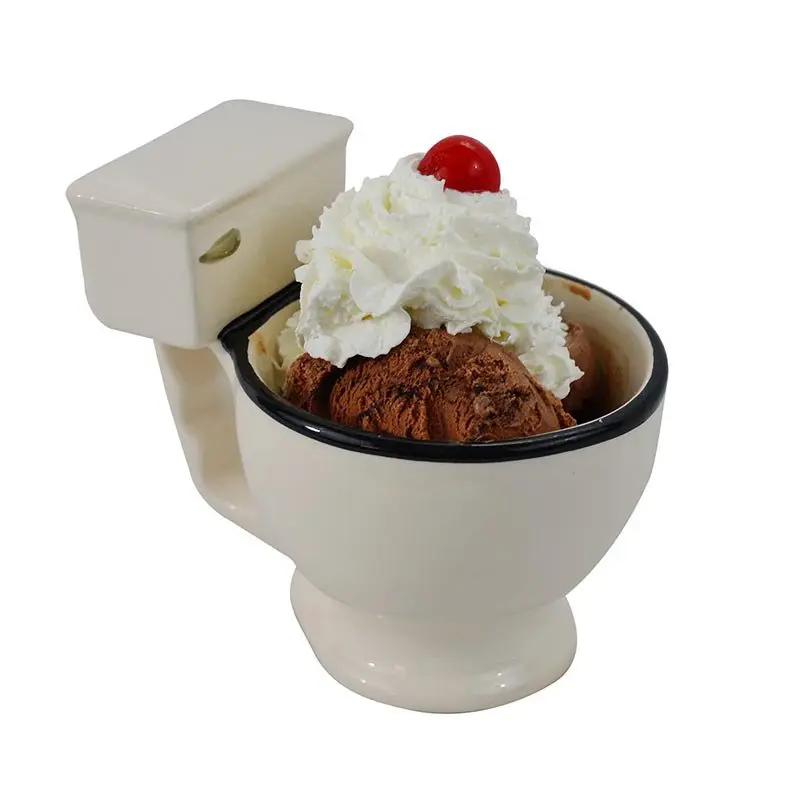 Toilet Shaped Ceramic Coffee Mug With Sturdy Handgrip 280 Milliliter Capacity Quirky Kitchen Decor Gift by null