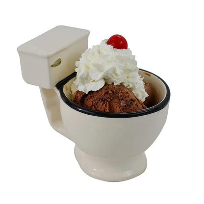 Toilet Shaped Ceramic Coffee Mug With Sturdy Handgrip 280 Milliliter Capacity Quirky Kitchen Decor Gift by null