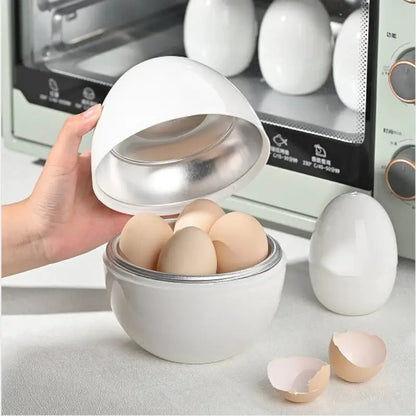 Microwave Egg Cooker 4 Egg Capacity Quick 5 Minute Soft Or Hard Boiled Eggs Safe Kitchen Gadget by null