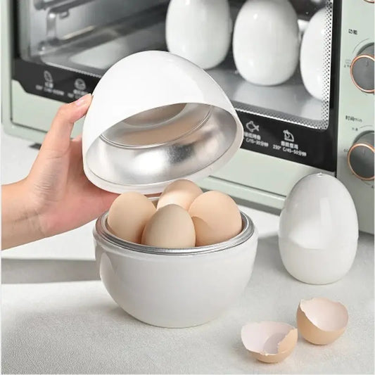 Microwave Egg Cooker 4 Egg Capacity Quick 5 Minute Soft Or Hard Boiled Eggs Safe Kitchen Gadget by null