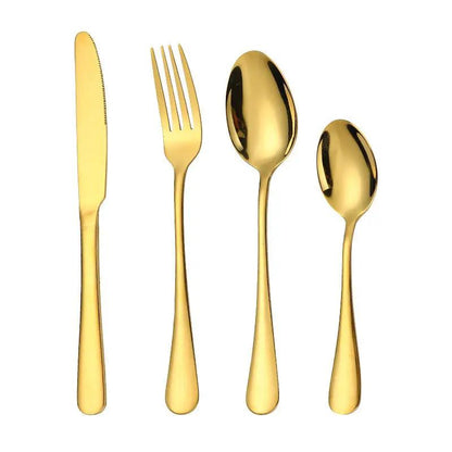 Stainless Steel 24 Piece Cutlery Set With One Piece Molded Construction For Everyday Dining And Place Settings by null