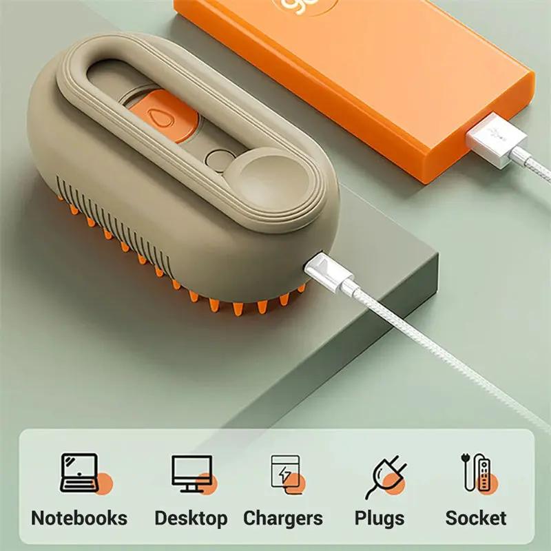 Cat Steam Brush Steamy Dog Brush 3 In 1 Electric Spray Cat Hair Brushes For Massage Pet Grooming Comb Hair Removal Combs Pet Products by null