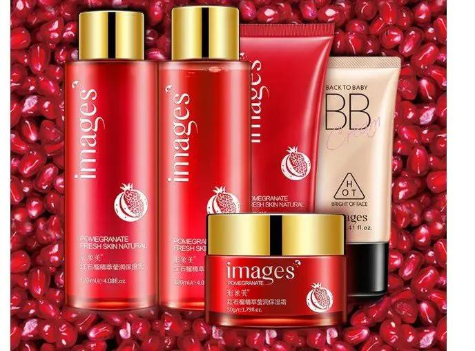 Pomegranate Skincare Set For Women, Pore Tightening And Lift, Brightening And Hydrating Facial Care Kit by null