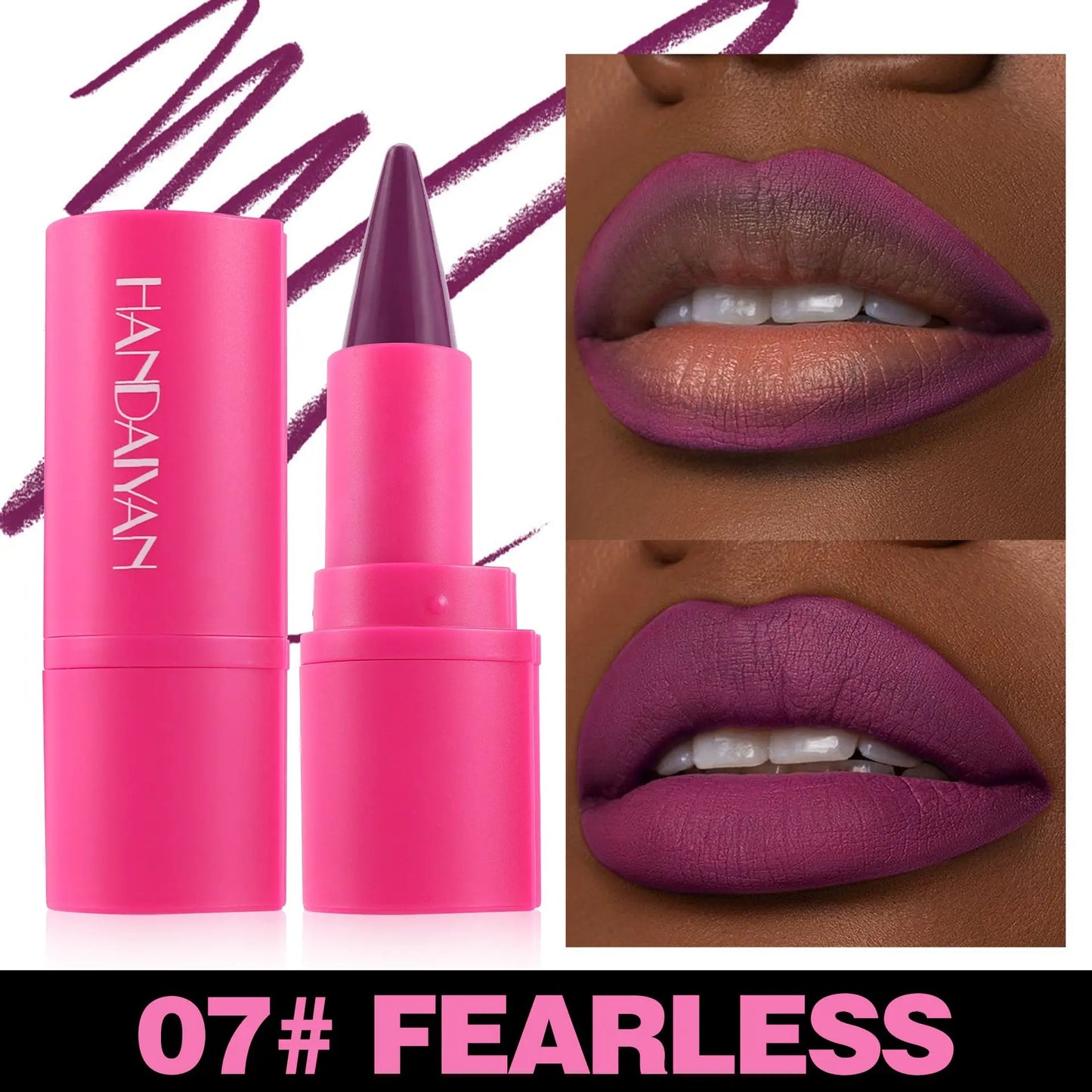 Matte Lipstick And Lip Liner 2 In 1 Duo Set With 8 Shade Collection For Long Lasting Defined Lips by null