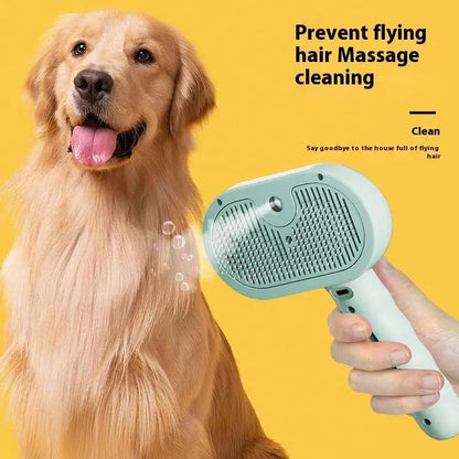 Pet Hair Comb Spray Dematting Brush For Dogs And Cats Water Mist Humidifier Grooming Tool Plastic by null