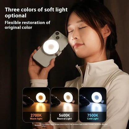 Mobile Phone Magnetic Suction Mini Fill Light Foldable Handheld For Selfies And Videos 5V by null