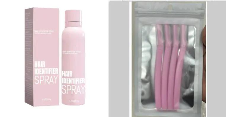 Hair Identifier Spray Set For Face Shaving Dermaplaner Skin Care Moisturizing Spray With Spatula by null