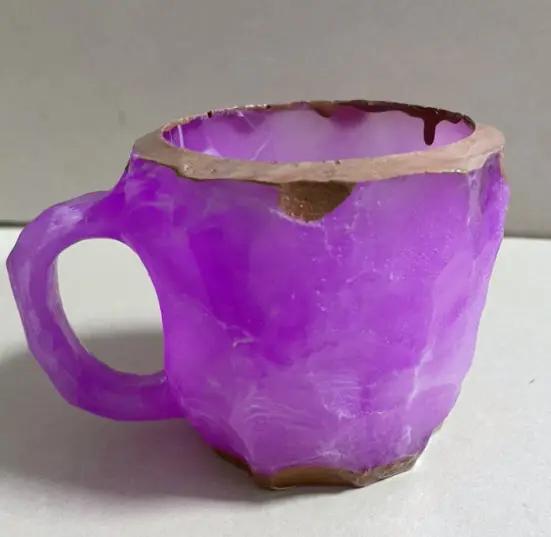 400ml Resin Mineral Crystal Coffee Mugs With Handles Elegant Fake Mineral Crystal Cup For Workplace Home Decor Christmas Gift Kitchen Gadgets by Zeny Home & Beauty