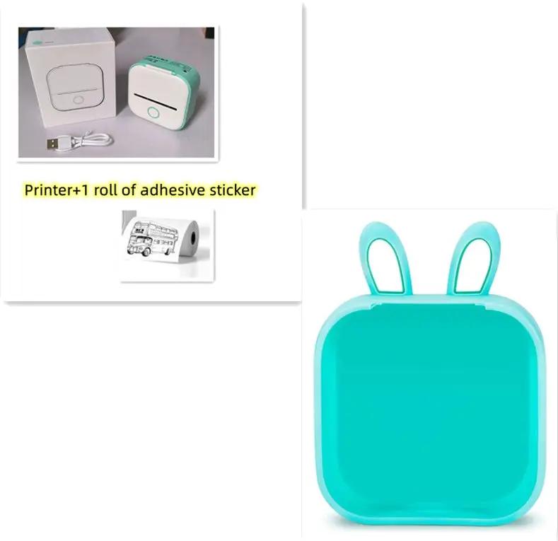 Portable Mini Thermal Label Printer Home Photo Printer Student Wrong Question Printer Bluetooth-compatible Mini Label Printer Price Tag by null