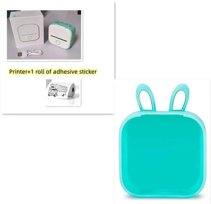Portable Mini Thermal Label Printer Home Photo Printer Student Wrong Question Printer Bluetooth-compatible Mini Label Printer Price Tag by null
