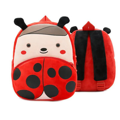 Kindergarten Kids Small School Bag Animal Backpack Cartoon Cute Cloth Bag With Zipper Pocket by null