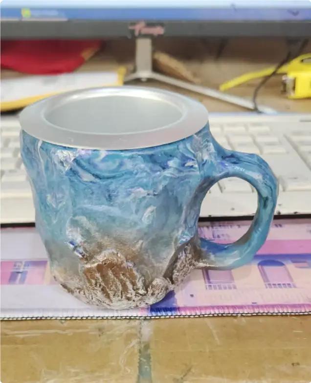 400ml Resin Mineral Crystal Coffee Mugs With Handles Elegant Fake Mineral Crystal Cup For Workplace Home Decor Christmas Gift Kitchen Gadgets by Zeny Home & Beauty