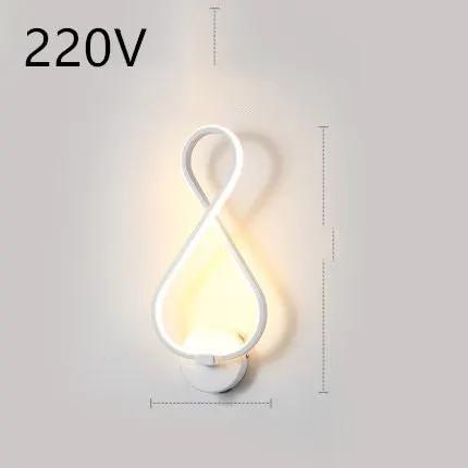 Nordic LED Wall Lamp for Bedroom and Bedside Minimalist Design Modern Energy Efficient Lighting Fixture by null