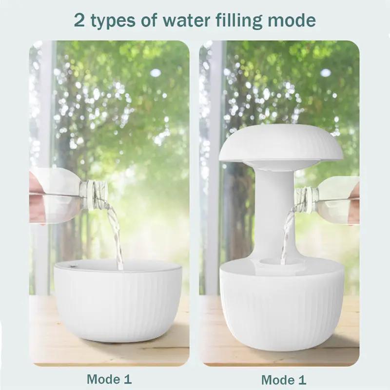 Anti-gravity Air Humidifier Mute Countercurrent Humidifier Levitating Water Drops Cool Mist Maker Fogger Relieve Fatigue by Zeny Home & Beauty