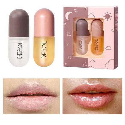 Day Night Instant Volume Lip Plumper Oil Clear Lasting Moisture Nourishing Repairing Lip Fine Line Care Beauty Cosmetic by null