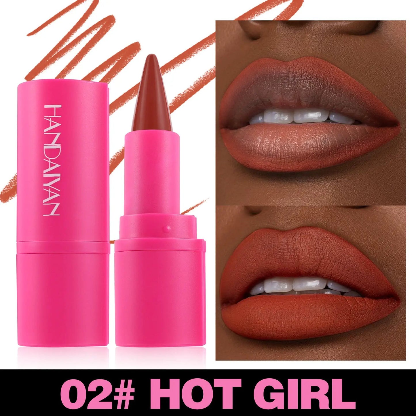 Matte Lipstick And Lip Liner 2 In 1 Duo Set With 8 Shade Collection For Long Lasting Defined Lips by null