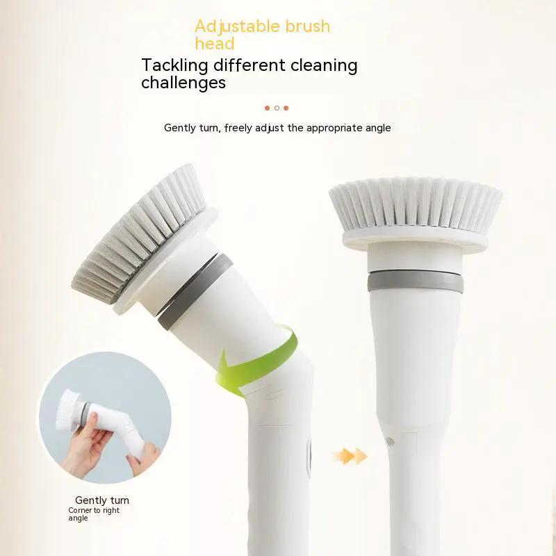 Telescopic Electric Scrubber With Long Handle For Walls And Tight Spaces Multifunctional Cleaning Brush by null