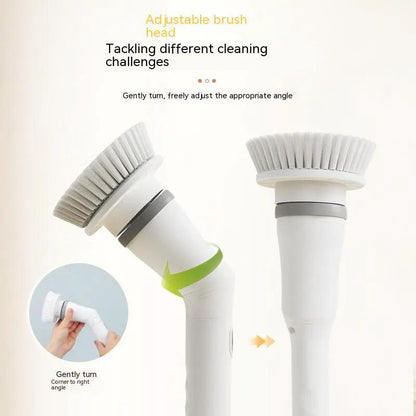 Telescopic Electric Scrubber With Long Handle For Walls And Tight Spaces Multifunctional Cleaning Brush by null