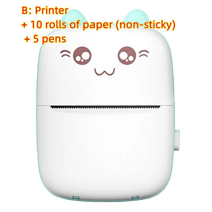 Mini Printer Portable Mini Bluetooth WiFi New Wrong Printer Mobile Phone Photo Title Note Hot Print Pocket Student Error Label Printer by Zeny Home & Beauty