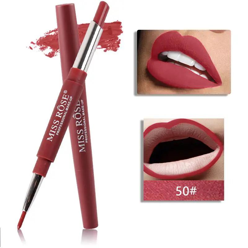 Three In One Lipstick Pen With Lip Liner Dual Ended Tool For Precise Lip Liner And Rich Lip Color by null