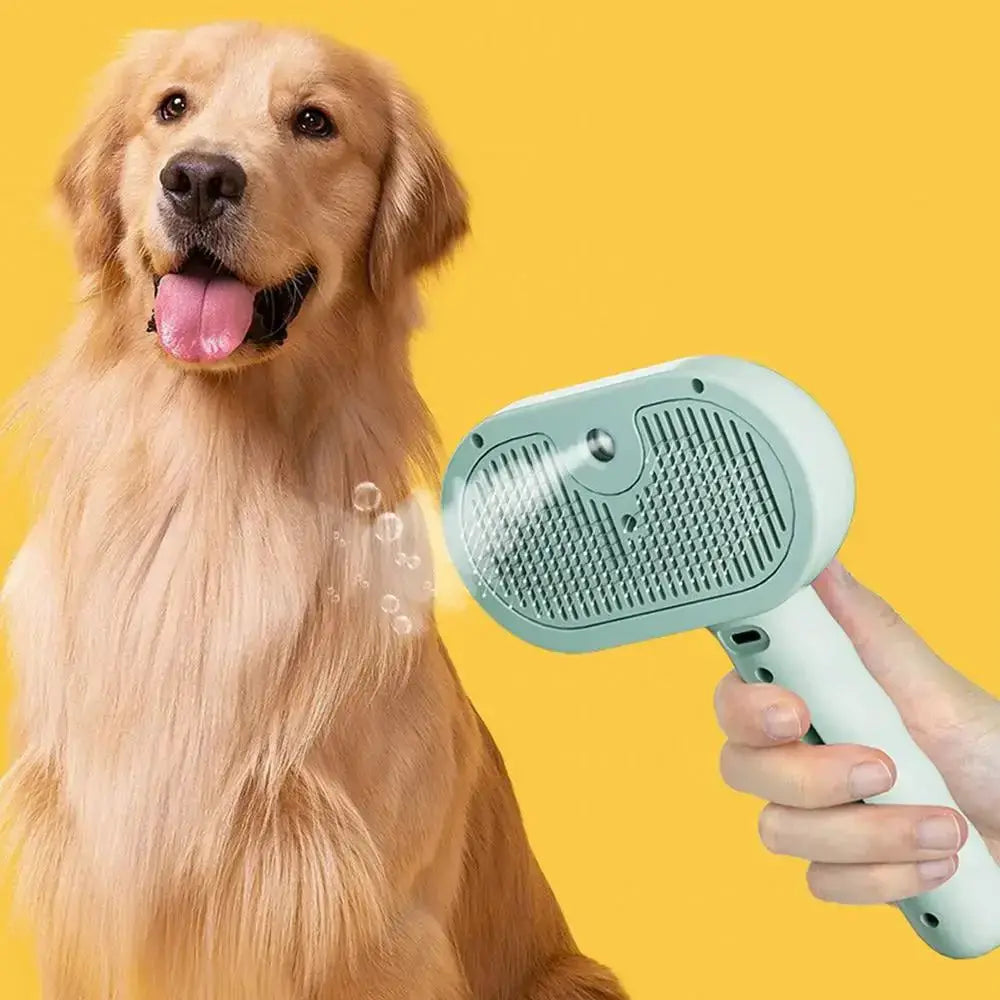 Pet Hair Comb Spray Dematting Brush For Dogs And Cats Water Mist Humidifier Grooming Tool Plastic by null