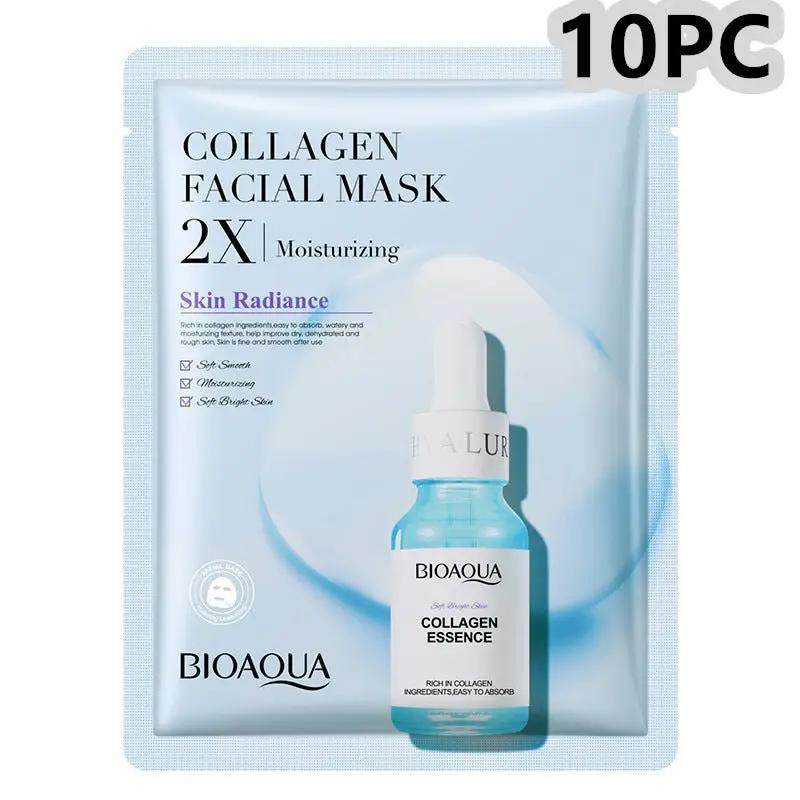 Collagen Face Mask With Hyaluronic Acid Moisturizing Firming Sheet Mask For All Skin Types Care by null