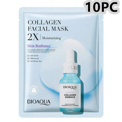 Collagen Face Mask With Hyaluronic Acid Moisturizing Firming Sheet Mask For All Skin Types Care by null