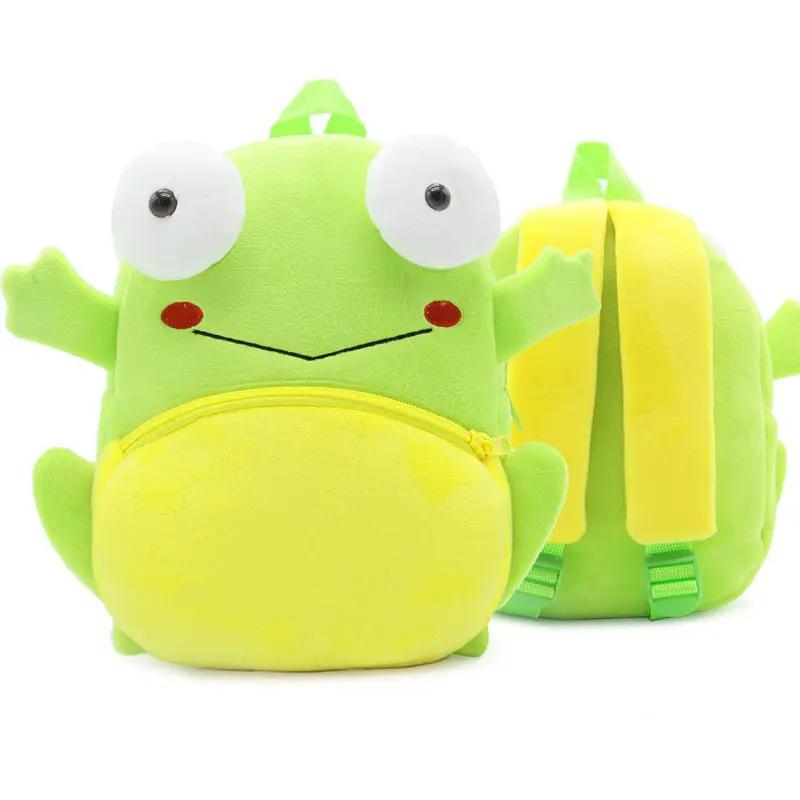 Kindergarten Kids Small School Bag Animal Backpack Cartoon Cute Cloth Bag With Zipper Pocket by null