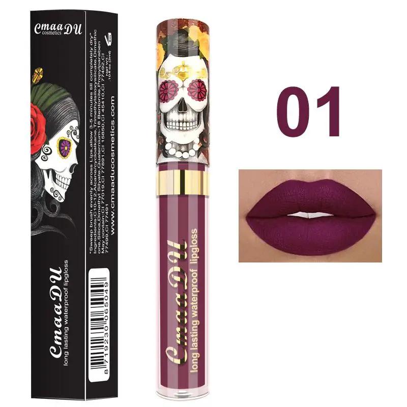 Metallic Pearlescent Skull Lip Gloss by null