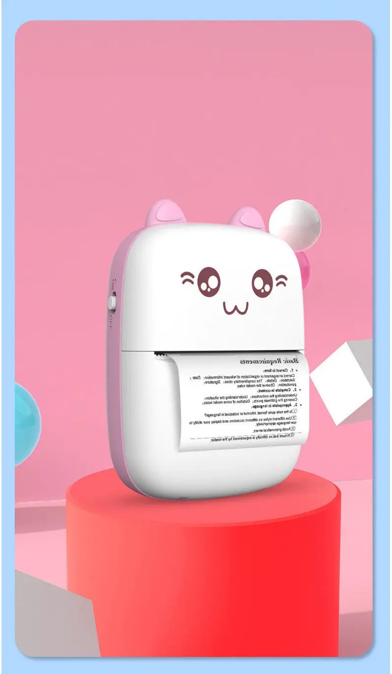Mini Printer Portable Mini Bluetooth WiFi New Wrong Printer Mobile Phone Photo Title Note Hot Print Pocket Student Error Label Printer by Zeny Home & Beauty