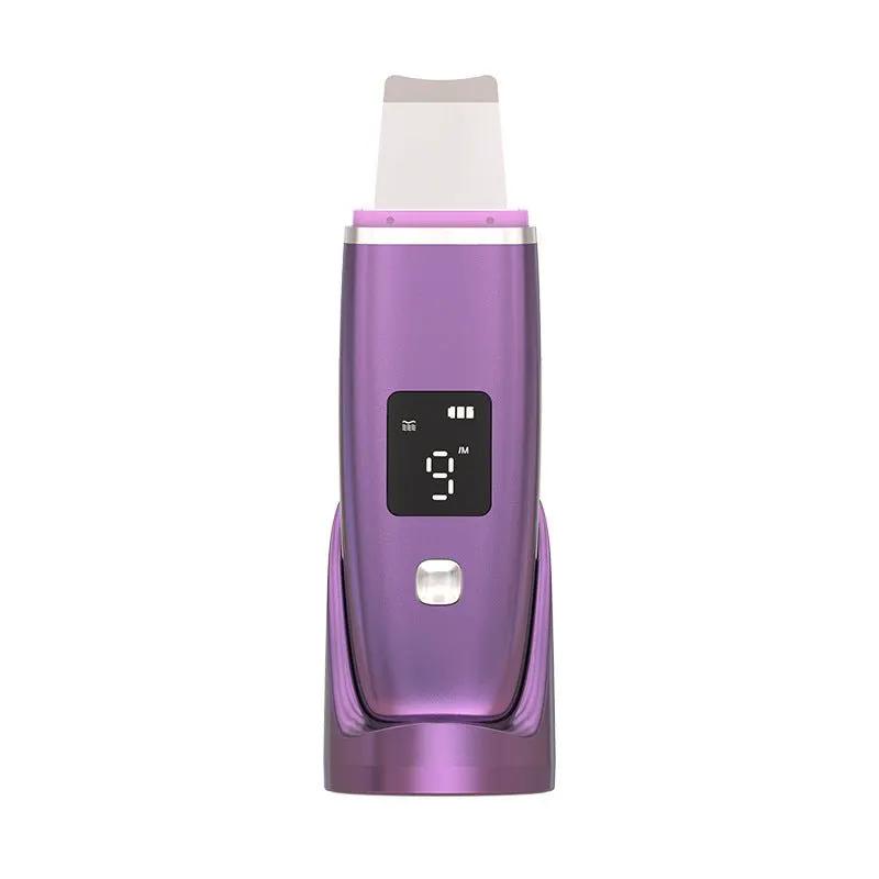 Ultrasonic Vibration Blackhead Remover Deep Cleansing Face Scrubber Pore Cleaner Lifting EMS Microcurrent Led Peeling by null