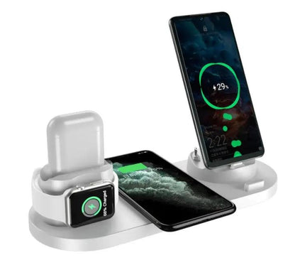 Wireless Charger For IPhone Fast Charger For Phone Fast Charging Pad For Phone Watch 6 In 1 Charging Dock Station by null