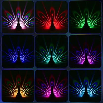 Peacocks Wall Lamp Colorful Ambient Lighting Modern Creative Atmosphere 3D Body Animal Lighting Lustre For Bedroom by Zeny Home & Beauty